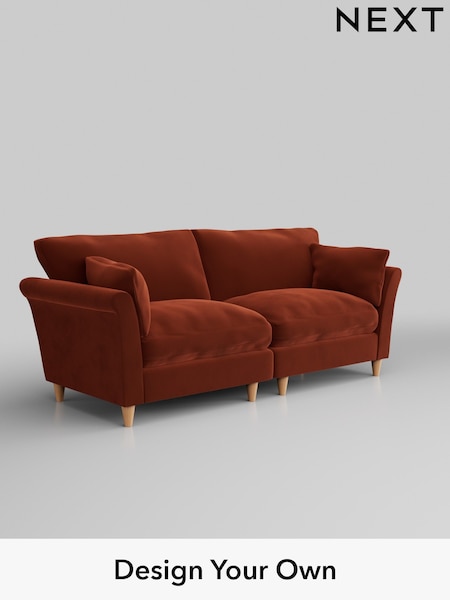 Plush Velvet Easy Clean/Ginger Orange Hartley Relaxed Sit (E64930) | £1,375