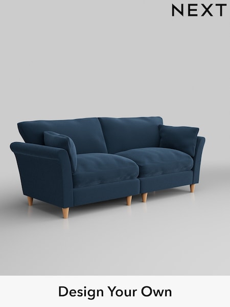 Plush Velvet Easy Clean/Airforce Blue Hartley Relaxed Sit (E64932) | £1,375