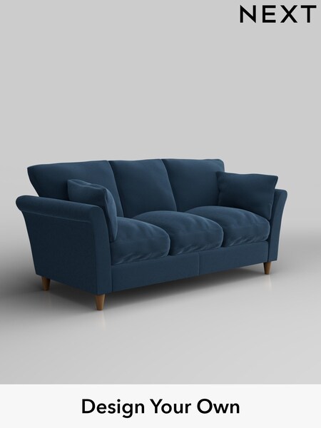 Plush Velvet Easy Clean/Airforce Blue Hartley Relaxed Sit (E64932) | £1,275