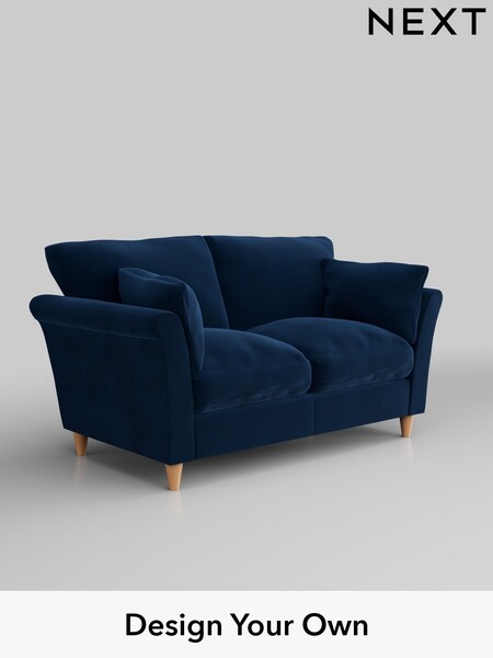 Plush Velvet Easy Clean/Navy Blue Hartley Relaxed Sit (E64933) | £1,075
