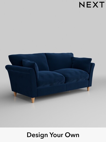 Plush Velvet Easy Clean/Navy Blue Hartley Relaxed Sit (E64933) | £1,275