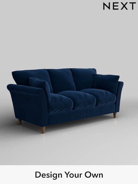 Plush Velvet Easy Clean/Navy Blue Hartley Relaxed Sit (E64933) | £1,275