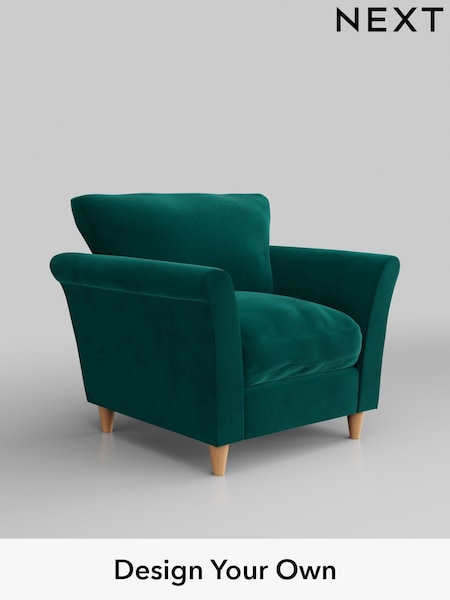 Plush Velvet Easy Clean/Juniper Green Hartley Relaxed Sit (E64937) | £825