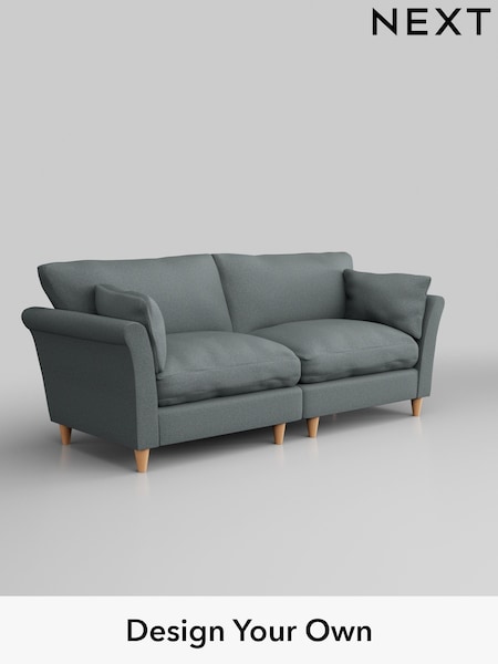 Tweedy Blend Easy Clean/Mid Slate Teal Green Hartley Relaxed Sit (E64959) | £1,275