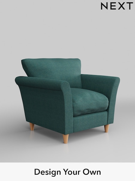 Tweedy Chenille/Dark Teal Green Hartley Relaxed Sit (E64960) | £725
