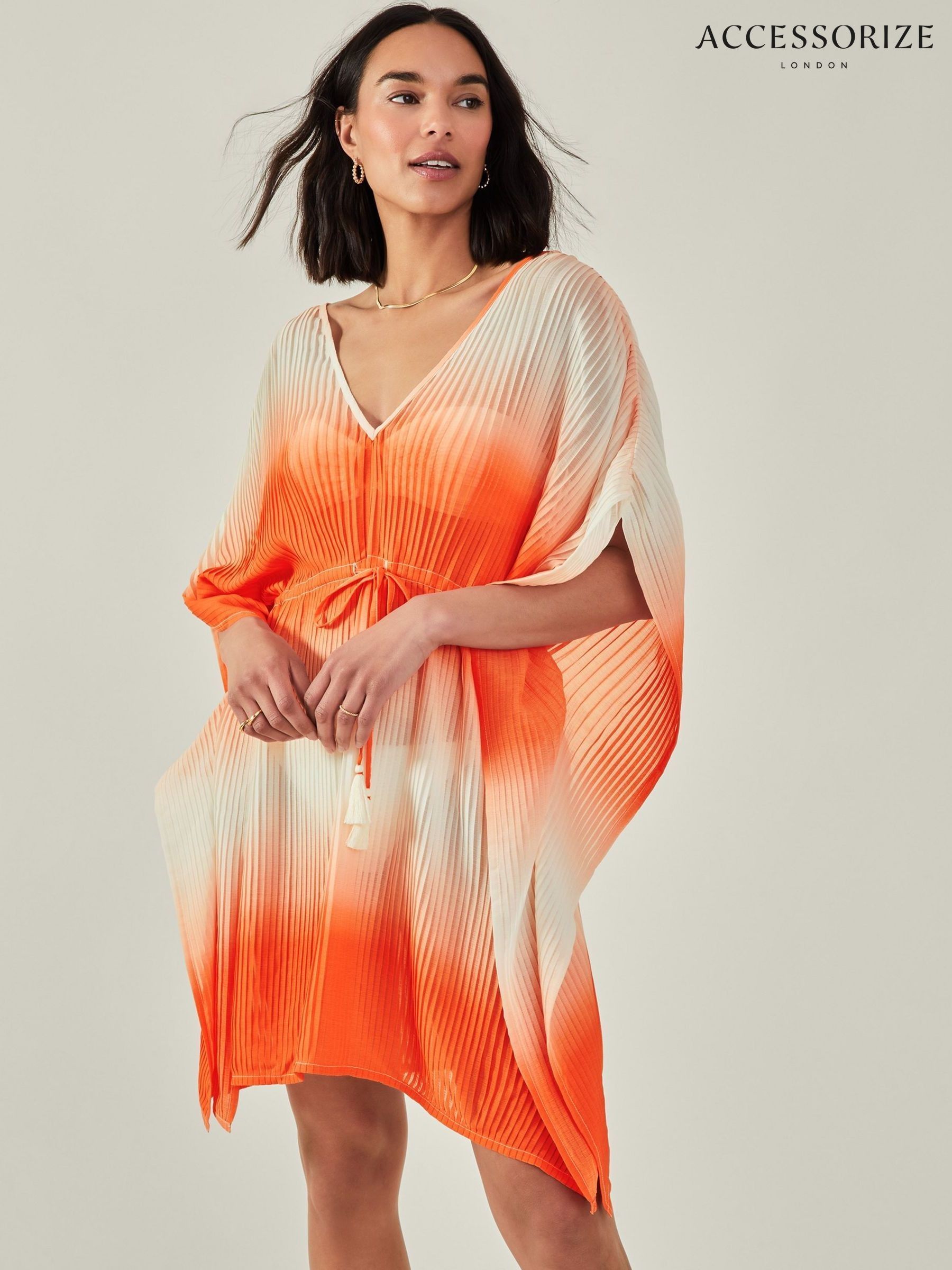 Orange swim cover up outlet
