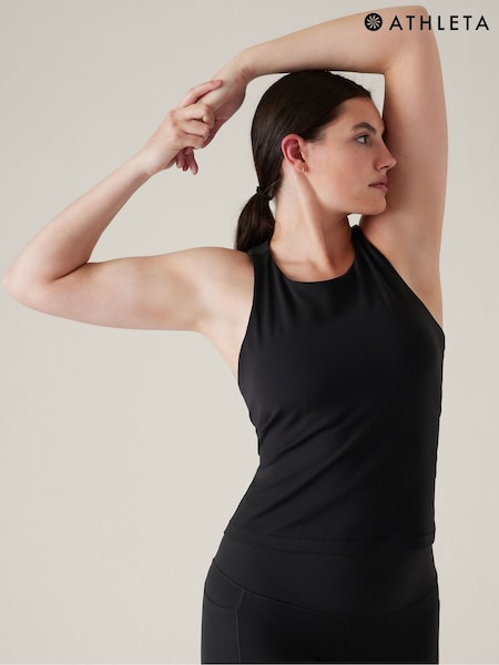 Athleta Black Transcend Built-In Bra Tank (E65310) | £50