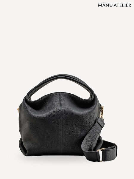 Manu Atelier Black Suede Leather Mini Gala Bag (E65457) | £415