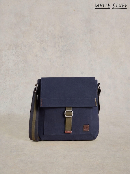 White Stuff Blue Teddy Canvas Cross-Body Bag (E65513) | £49