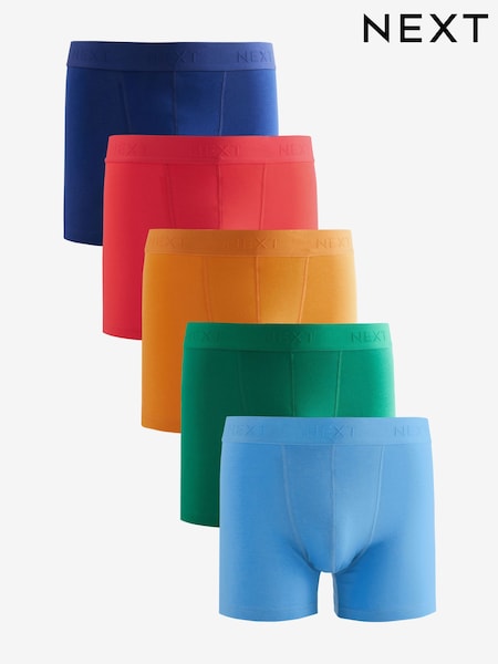 Bright Colour 5 Pack Cotton Rich Trunk Boxers 5 Pack (E65542) | £29