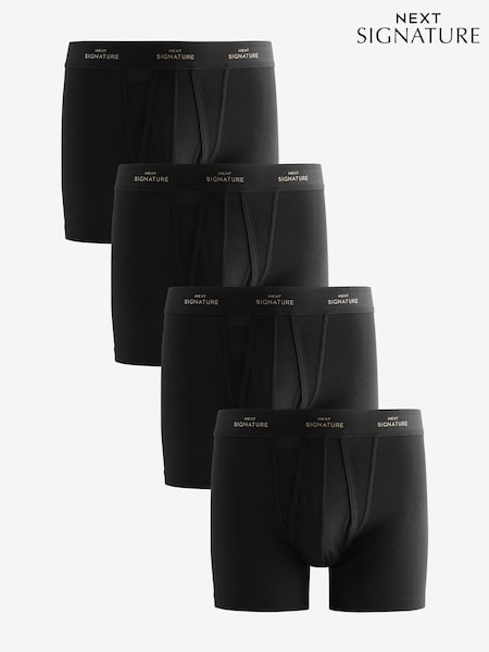 Black 4 pack A-Fronts Boxers (E65548) | £24
