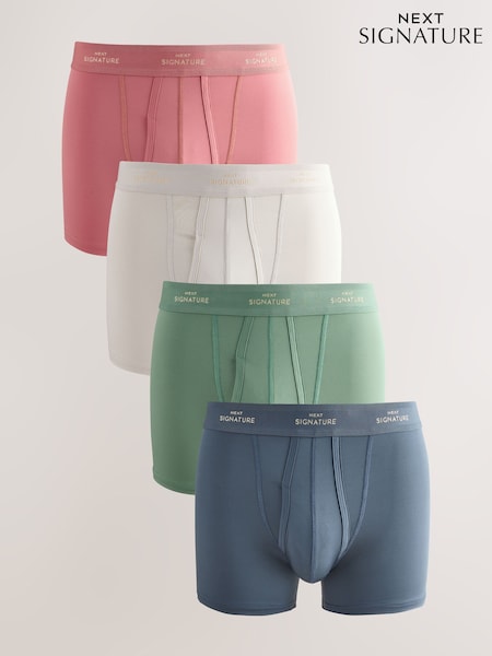 Blue/Green/Neutral 4 pack A-Fronts Boxers (E65549) | £26