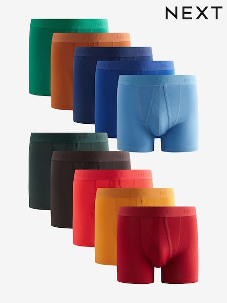 Brights Blue/Red 10 pack A-Front Boxers (E65554) | £48