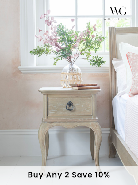 Willis & Gambier Oak Camille Wooden Bedside Table (E65594) | £400
