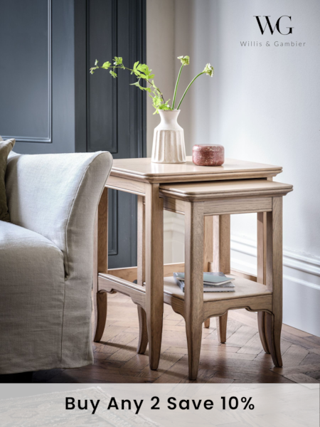 Willis & Gambier Brown Toulon Wooden Nest Of Table (E65598) | £460