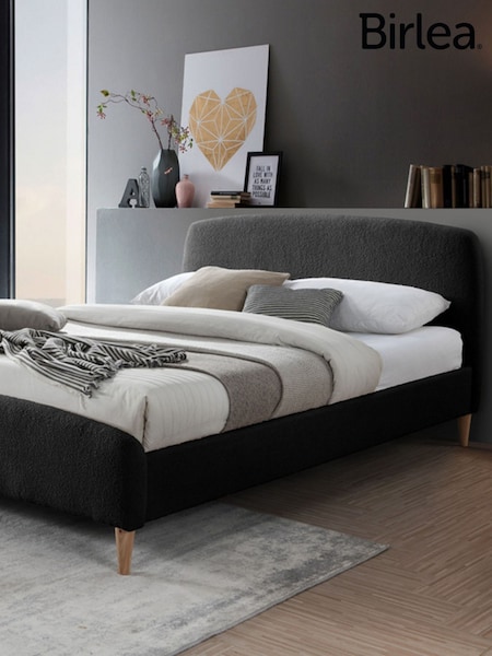 Birlea Charcoal Otley Upholstered Boucle Bed (E65599) | £340 - £360