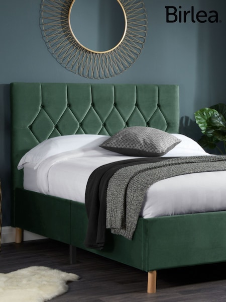 Birlea Green Loxley Upholstered Fabric Bed (E65603) | £290 - £310