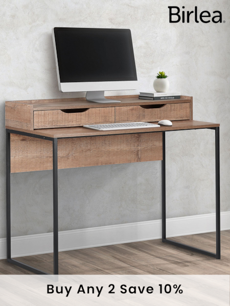 Birlea Rustic Urban 2 Drawer Office Desk (E65609) | £150