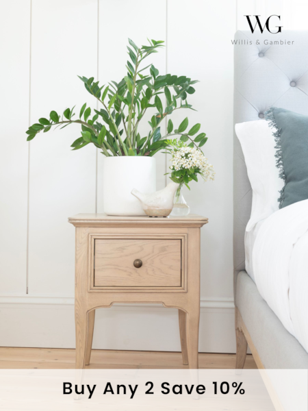 Willis & Gambier Brown Toulon 1 Drawer Wooden Bedside (E65628) | £390