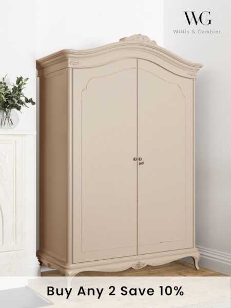 Willis & Gambier Ivory Ivory Wooden Double Wardrobe (E65640) | £2,320