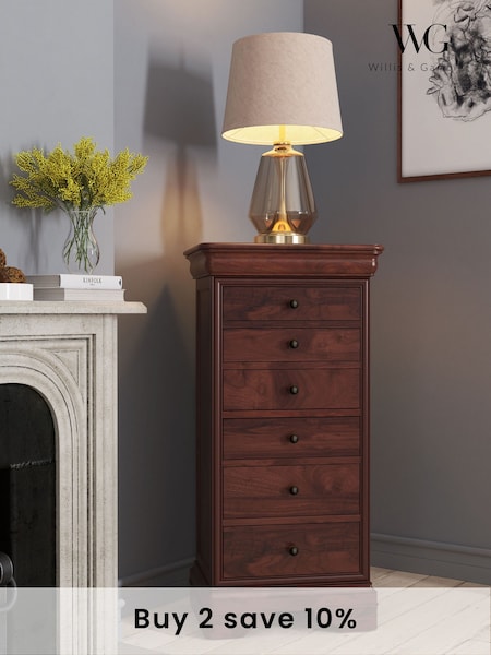 Willis & Gambier Brown Antoinette Wooden Chest of 6 Drawer Drawers (E65643) | £1,400