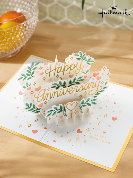 Hallmark White Paper Wonder Anniversary Card 3D Pop-Up Design (E65788) | £5.50