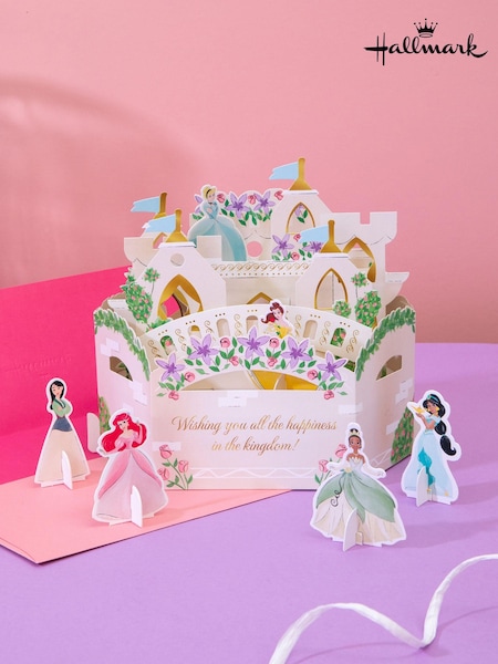 Hallmark White Birthday Card 3D Pop-Up Disney Princesses Design (E65792) | £5.50