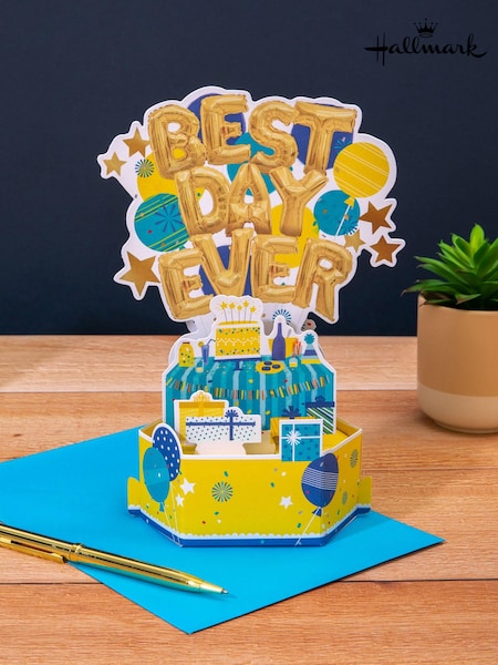 Hallmark Multi Birthday Card 3D Pop-Up Celebration Banner Design (E65797) | £5.50