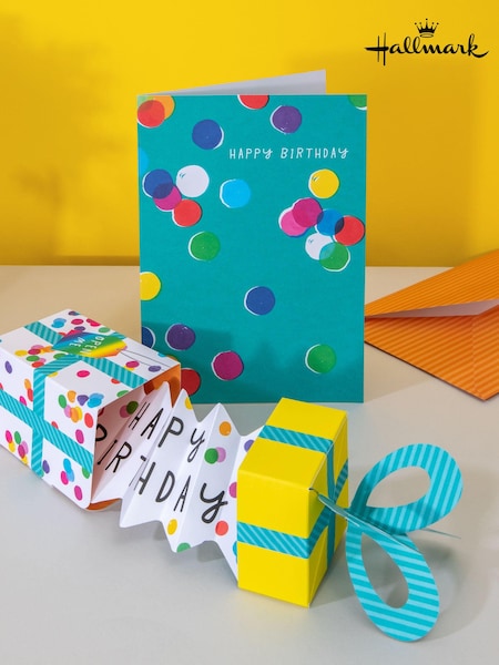 Hallmark Multi Birthday Card 3D Pop-Up Gift Box Designs (E65800) | £5.50
