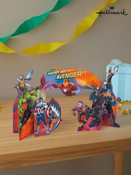 Hallmark Multi Kids Birthday Card 3D Marvel Avengers Design (E65803) | £5.50