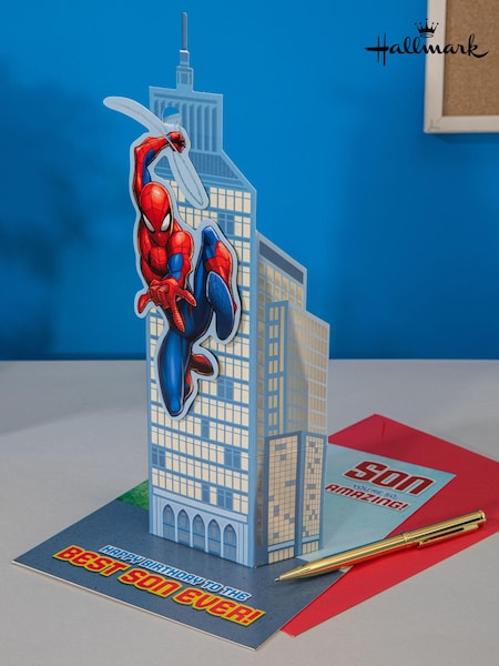 Hallmark Multi Birthday Card for Son 3D Marvel Spider- Man (E65810) | £4.50