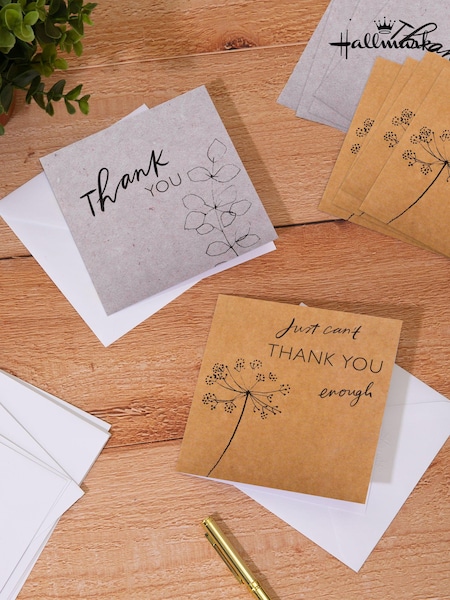 Hallmark Multi Thank You In 2 Classic Designs Cards 10 Pack (E65820) | £4