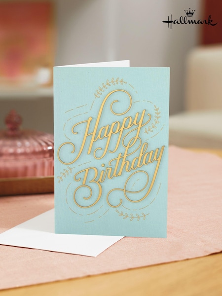 Hallmark Blue Birthday Card 3D-Effect Lettering Attachment (E65835) | £6
