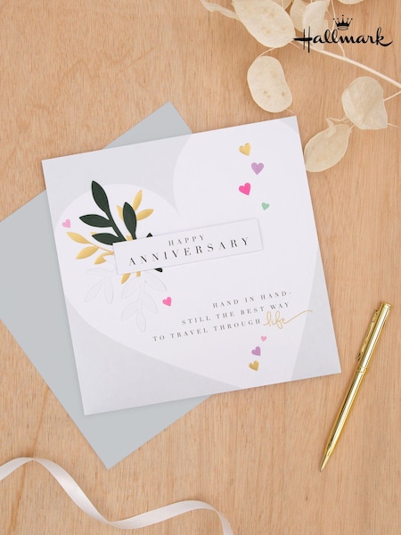 Hallmark Multi Embossed 3D Effect Heart Design Anniversary Card (E65851) | £4