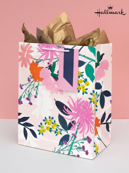 Hallmark Multi Floral Design Gift Bag and Tissue Set (E65866) | £6