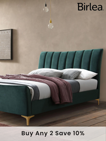 Birlea Green Clover Upholstered Fabric Bed (E65881) | £440 - £470