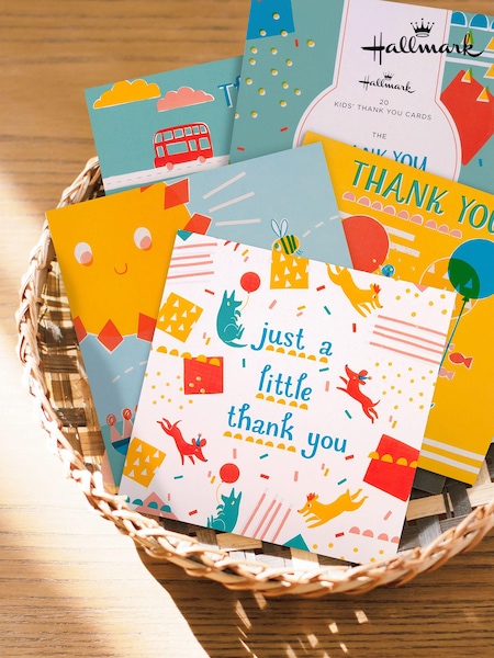 Hallmark 20 Pack Multi Kids Thank You Cards In 4 Cute Designs (E65883) | £12