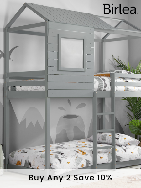 Birlea Grey Adventure Wooden Bunk Bed (E65890) | £450