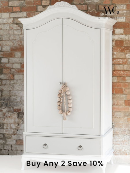 Willis & Gambier Grey Etienne Wooden Double Wardrobe (E65906) | £1,970