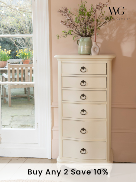 Willis & Gambier Ivory Wooden Chest of 6 Drawer Drawers (E65908) | £1,080