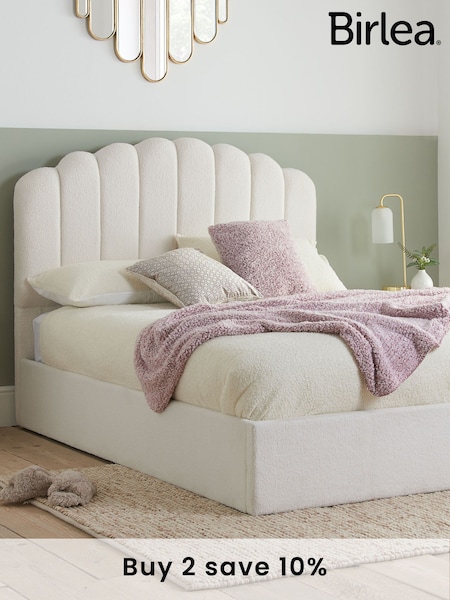 Birlea White Monaco Upholstered End Lift Ottoman Storage Bed (E65918) | £460 - £500