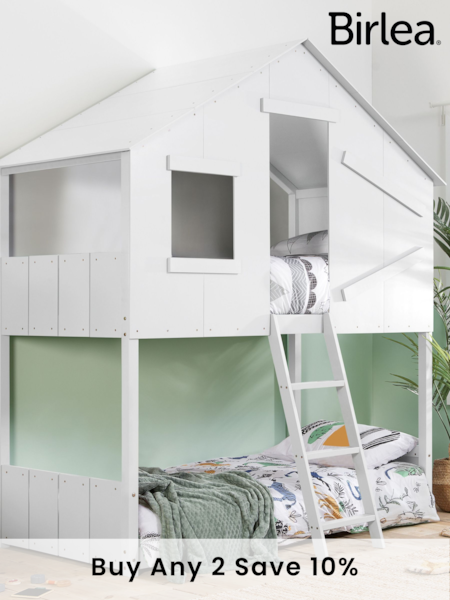 Birlea White Safari Wooden Kids Bunk Bed (E65920) | £760