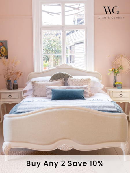 Willis & Gambier Ivory Ivory Upholstered & Wooden Bed (E65926) | £2,090 - £2,320