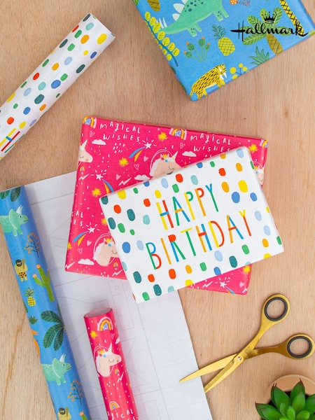 Hallmark Multi Wrapping Paper 3 Rolls x 2M In 3 Fun Kids Designs (E65946) | £10