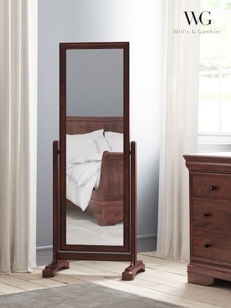 Willis & Gambier Brown Antoinette Wooden Cheval Mirror (E66001) | £370