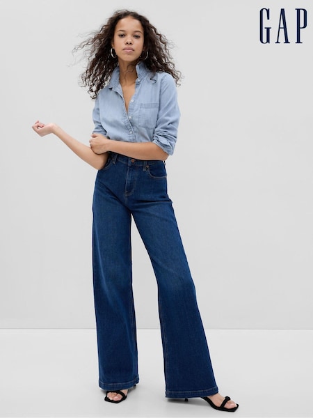 Gap Blue Cotton Denim Shirt (E66085) | £35