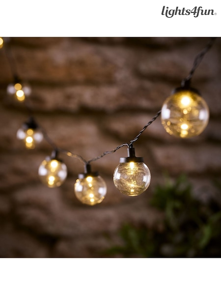 Lights4fun Black 30 Clear Cap Plug In Festival Outdoor Festoon Lights (E66242) | £30