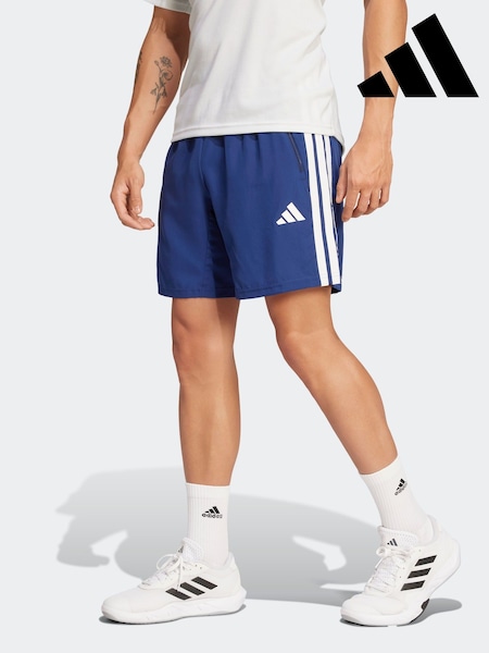 adidas Blue Essentials Training 3-Stripes Woven Shorts (E66428) | £28