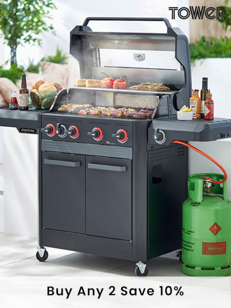 Tower Black Stealth Pro Six Burner BBQ (E66610) | £825