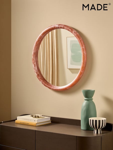 MADE.COM Coral Red Nina Resin Mirror (E66792) | £140